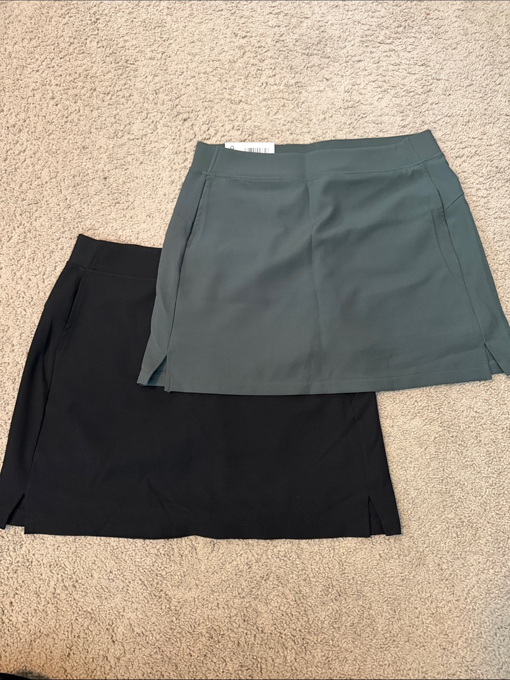 Set of two Casual Skorts- Black and Slate Green